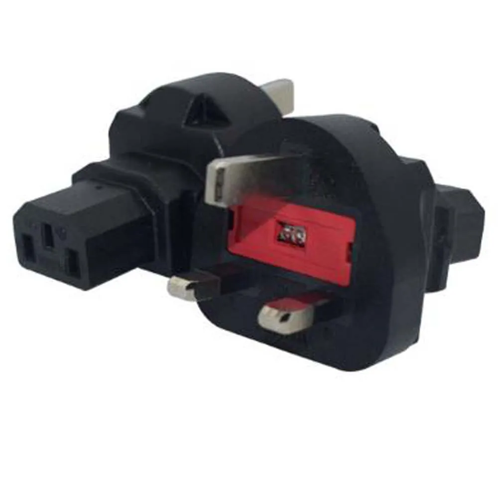 1PCS Rame Nero IEC320 C5 C7 C13 a AU EU 4.0MM 4.8MM UK US 5-15P 6-15P Adattatore di Alimentazione Spina maschio a femmina Spina Convertitore
