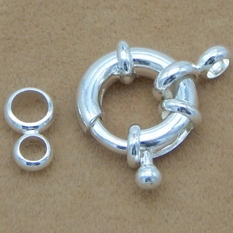 925 Sterling Silver Spring Clasps Jewelry Accessories Multidirectional Silver Clasp Closures For DIY Bracelet Necklace SC-CZ135