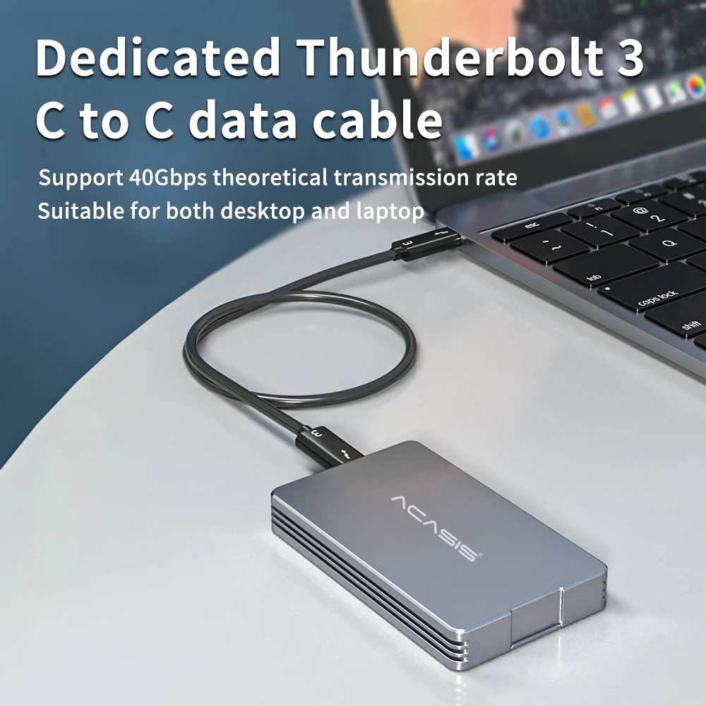 Acasis Thunderbolt 3 USB4.0 мобильный M.2 Nvme корпус 40 Гбит/с Type C интерфейс совместимый с USB 4/3.2/3.1/3.0