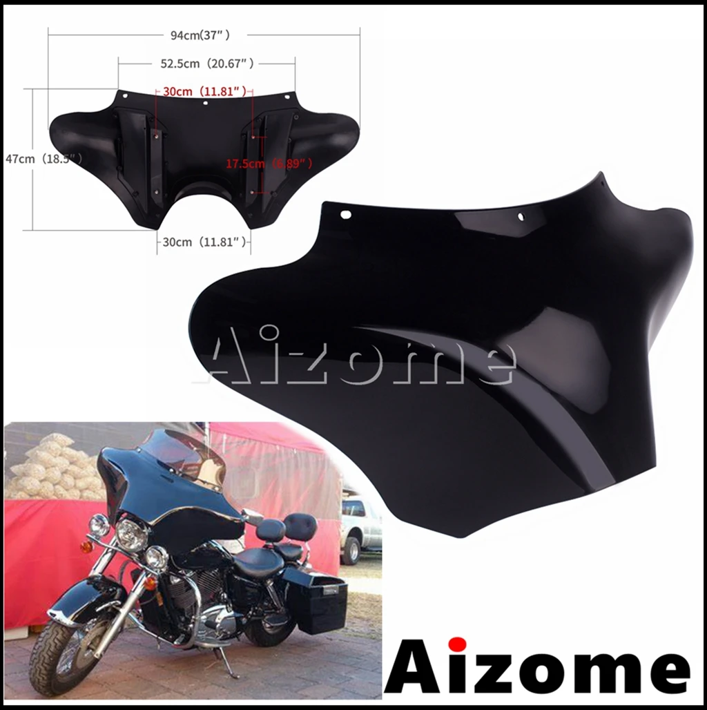 สำหรับ Harley Touring ด้านหน้าด้านนอก Batwing ด้านบน Fairing สำหรับ Road King Electra Glide Dyna กว้าง Super Glide Low Rider FXD FXDF FLHT