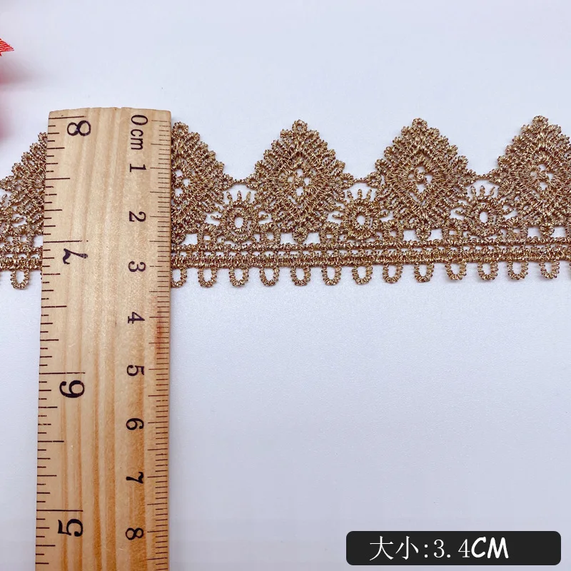 Cube Gold Thread Water Soluble Lace DIY Trim Doll Lolita Clothing Baby Dress Headwear Necklace Accessories