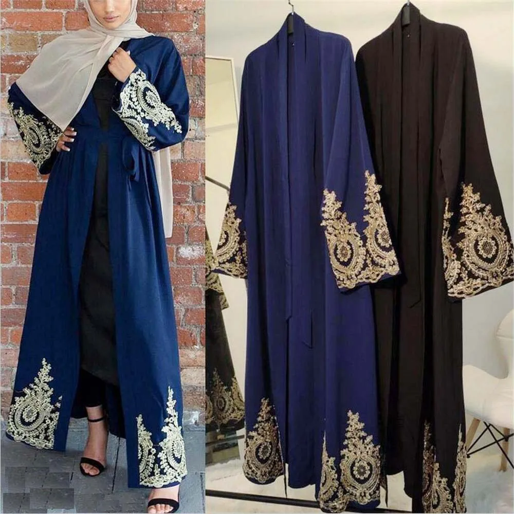 

Dubai Style Open Abaya Women Muslim Kaftan Kimono Long Cardigan Maxi Dress Abayas Jilbab Turkish Fashion Islamic Caftan Robes