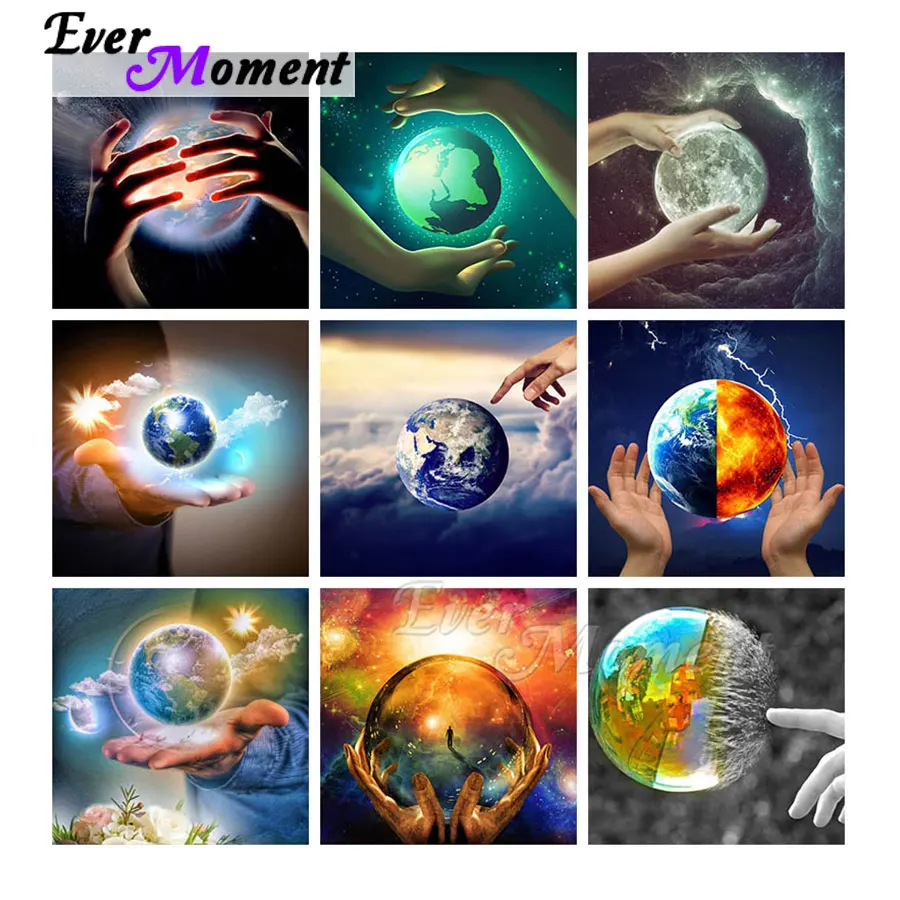 

Ever Moment Diamond Painting Full Square Handmade Crystal Rhinestones Earth Pictures New Arrivals 5D DIY Art Craft ASF2180