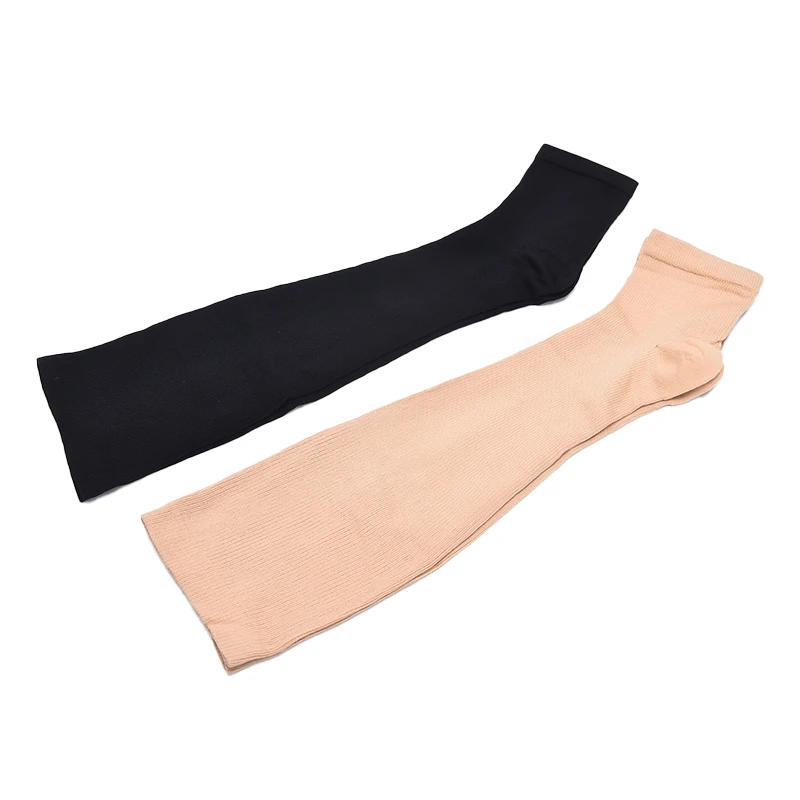 S-XL Compression Stockings Stretch Open Toe Knee-High Socks Calf Riding Socks For Varicose Veins Treatment And Shaping Stovepipe