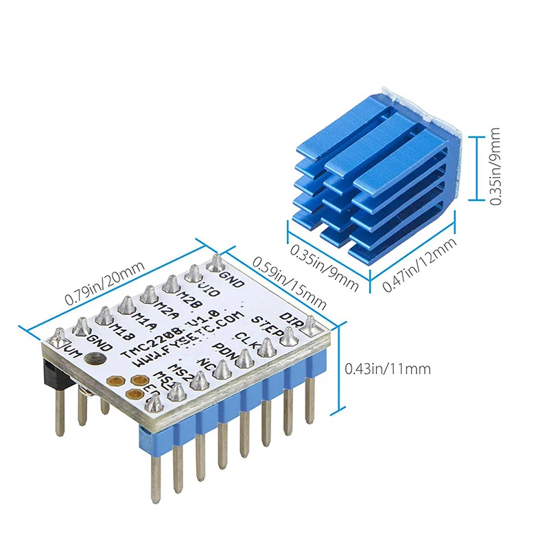 Новый шаговый двигатель TMC2208 V1.2 TMC2209 V3.0, тихий, отличная защита стабильности, детали для 3D-принтера