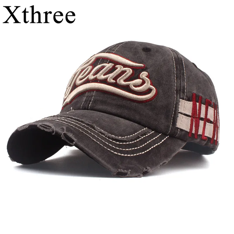 Xthree 2021 New Spring Summer Unisex Baseball Caps For Men Letter Cap Retro Casual Cotton Casquette Streetwear Snapback Hat Bone