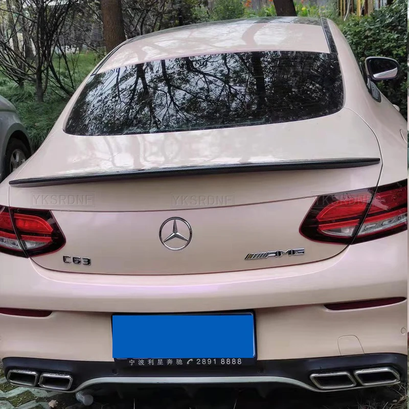 YKSRDNF For Mercedes-Benz W205 C-class COUPE 2-DOORS 2015 2016 2017 2018 2019 Spoiler ABS Car Rear Trunk Wing Spoiler