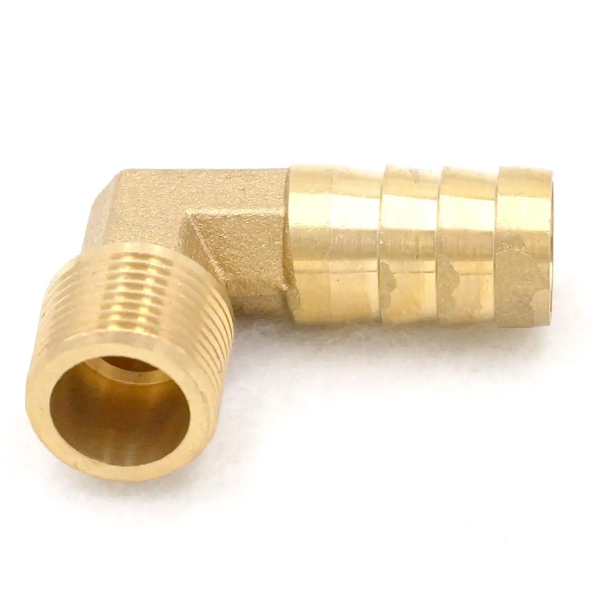 

LOT 2 Hose Barb I/D 14mm x 3/8" BSP Male Thread Elbow Brass coupler Splicer Connector fitting for Fuel Gas Water