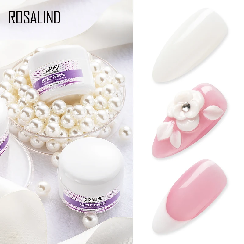 ROSALIND Acrylic Powder Kit Poly For Set Extension Nails Gel Semi Permanent Classic Powder Nails Art Design Acrylic Gel Polish