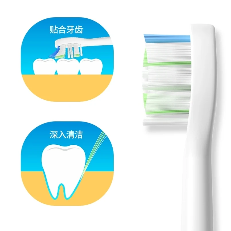 Jimok m1 crianças escova de dentes elétrica cabeça 4 pçs/lote