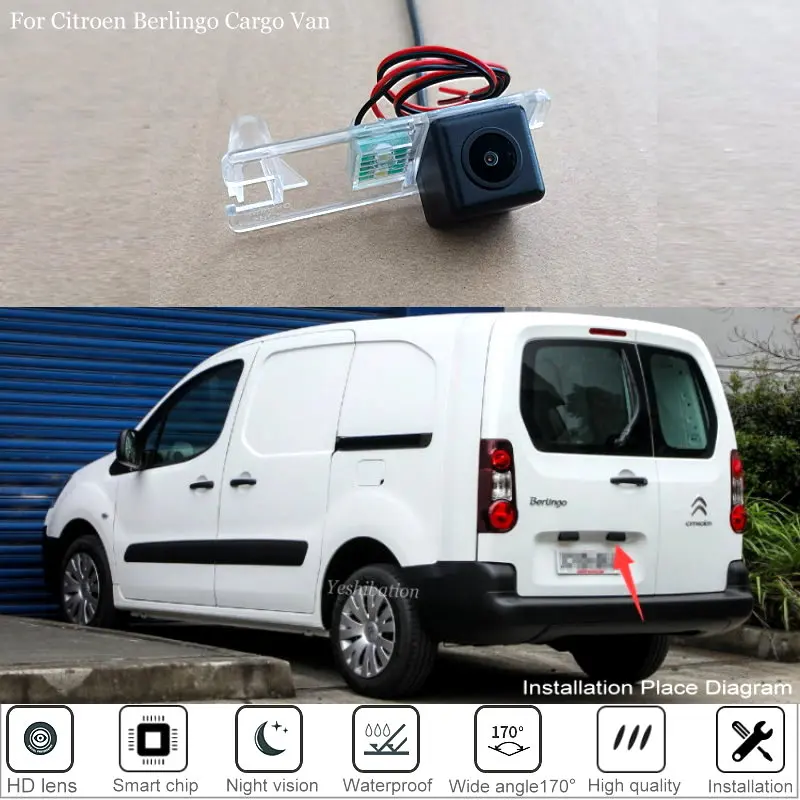 Car Rear View Backup Camera For Citroen Berlingo Cargo Van 2010 2011 2012 2013 2014 2015~2018 Reversing Camera  HD Night Vision