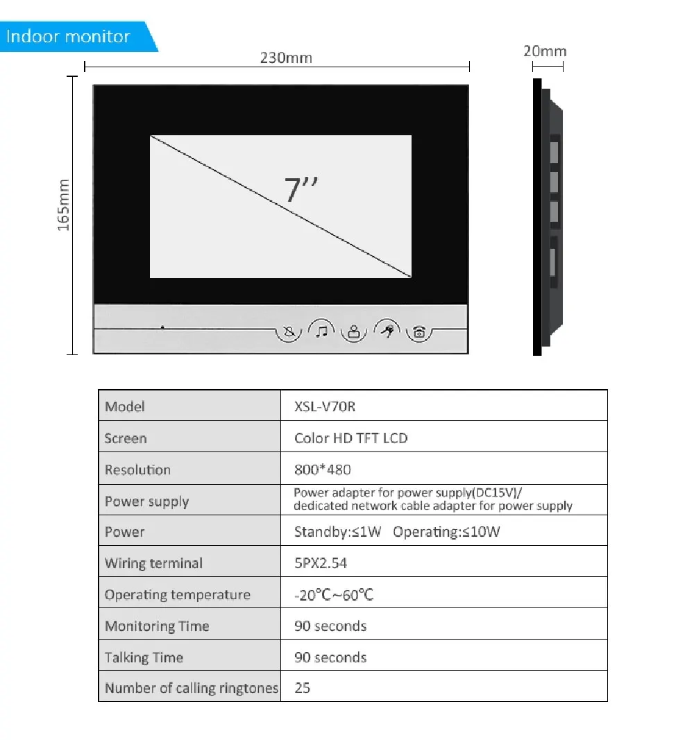 Video Intercom Toegangscontrole Systeem Deur Hd Camera Waterdicht Rfid Elektrische Magentic Lock 7 Inch Video Deurtelefoon Entry Systeem