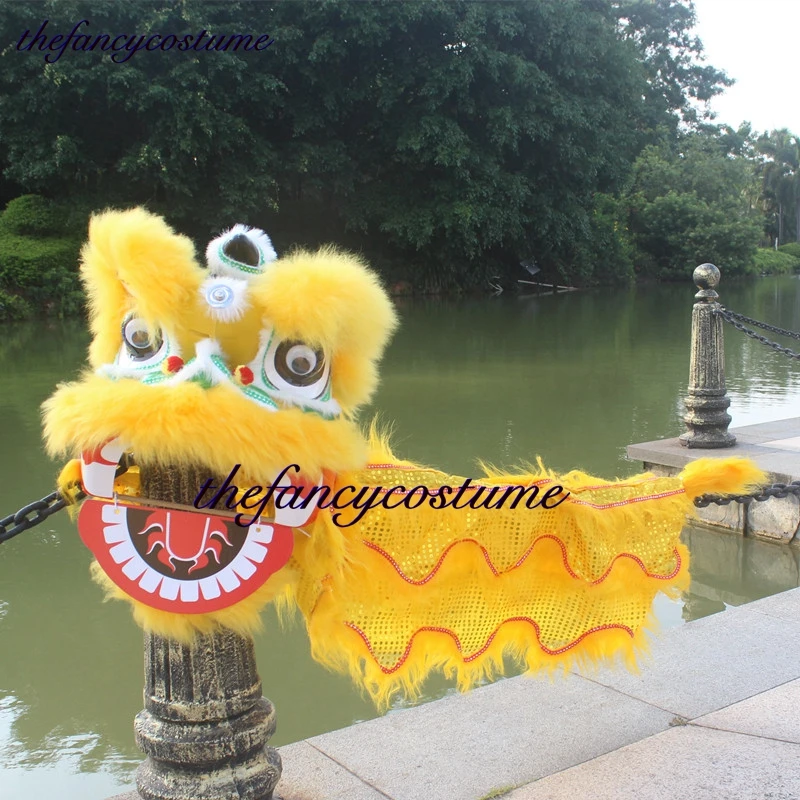 12 polegada chinês leão dança mascote traje wzplzj menina crianças 2-5age dos desenhos animados da família adereços roupa vestido festa carnaval festival