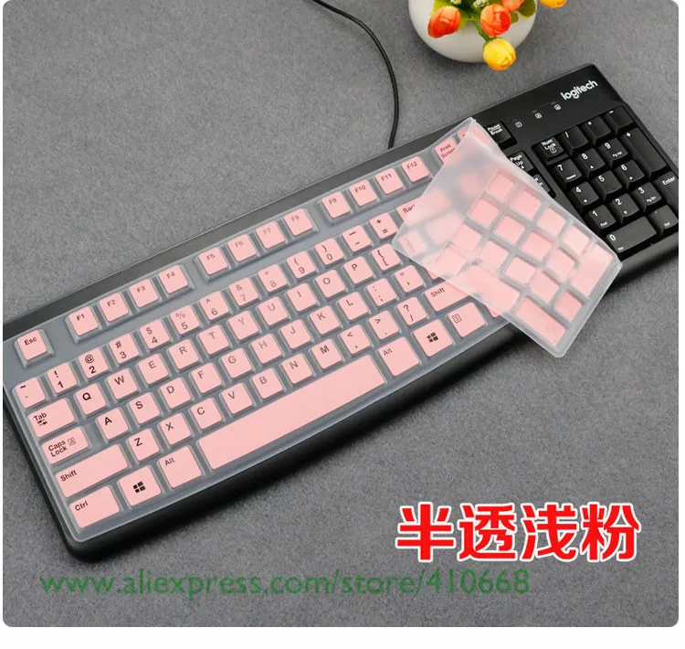 Waterproof Silicone Desktop Keyboard Cover Protector Skin For Logitech MK120 K120 Computer Dust Cover Film