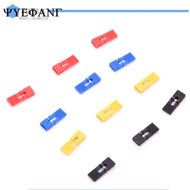 50pcs Jumper Cap 2.54mm Pitch Pin Header Connector Short / Long Type Jumper Plug Cover DIY Repair Parts