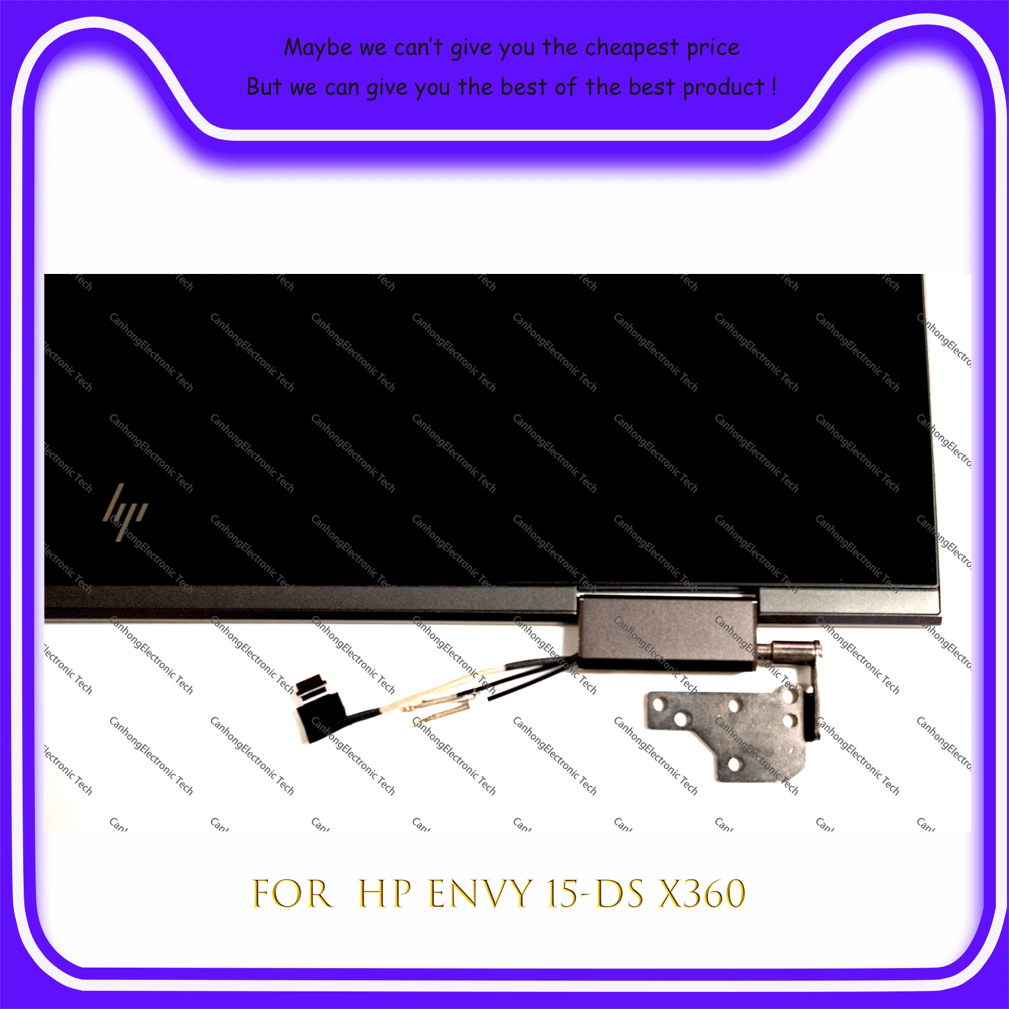 Imagem -04 - Fhd para hp Envy X360 15-ds 15-ds0900na 15-ds0003ur Laptop Lcd Touch Screen Substituição Assembléia com Dobradiças 15.6