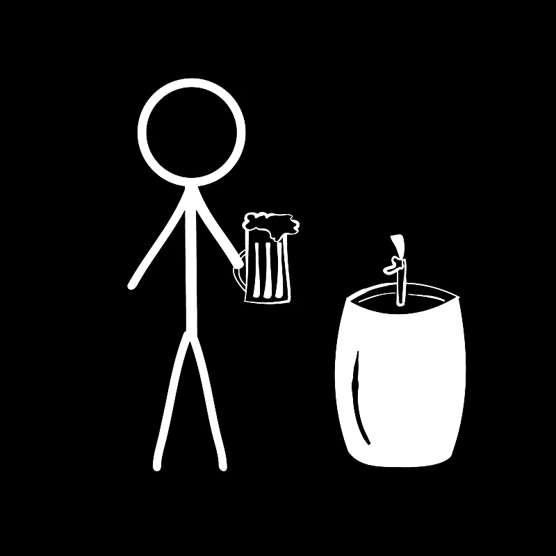 16*13.8 سنتيمتر عصا الشكل ذكر حفلة غي البيرة ملصق حائط من الفينيل ملصق الأسرة رجل سيارة التصميم سيارة ملصق #3