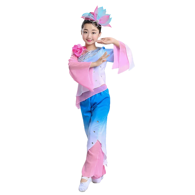 

pink blue classic dance costumes for girls kindergarten stage performance clothing Festival school dance suit fairy wear