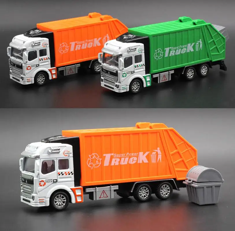 

1:32 Simulation Garbage Truck Model toy cars Clean Car Sanitation Trash Alloy Model car toys for children gift