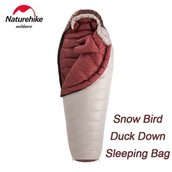 Sacco a pelo invernale Naturehike Snowbird Duck Down Mummy Adult Home Outdoor Camping sacco a pelo-15 ℃ Warm Ultralight Waterproof