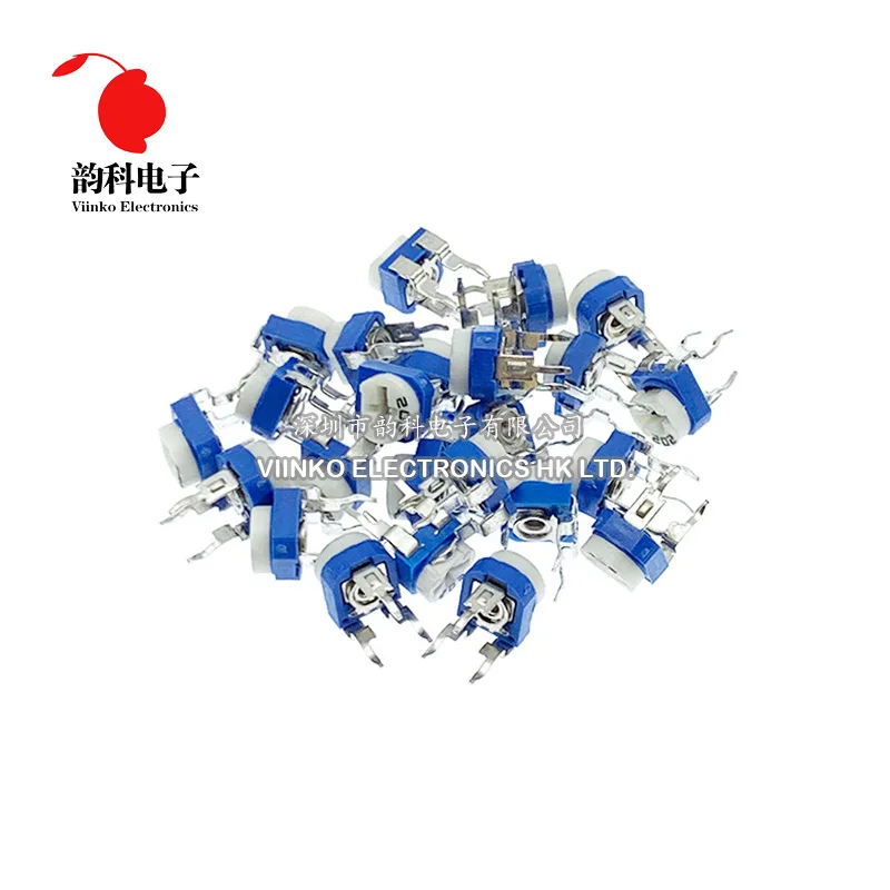 130pcs Trimming Potentiometer RM-065 top adjustment 100ohm-1Mohm RM065 Variable Resistors Assorted Kit 13Type*10pcs=130pcs