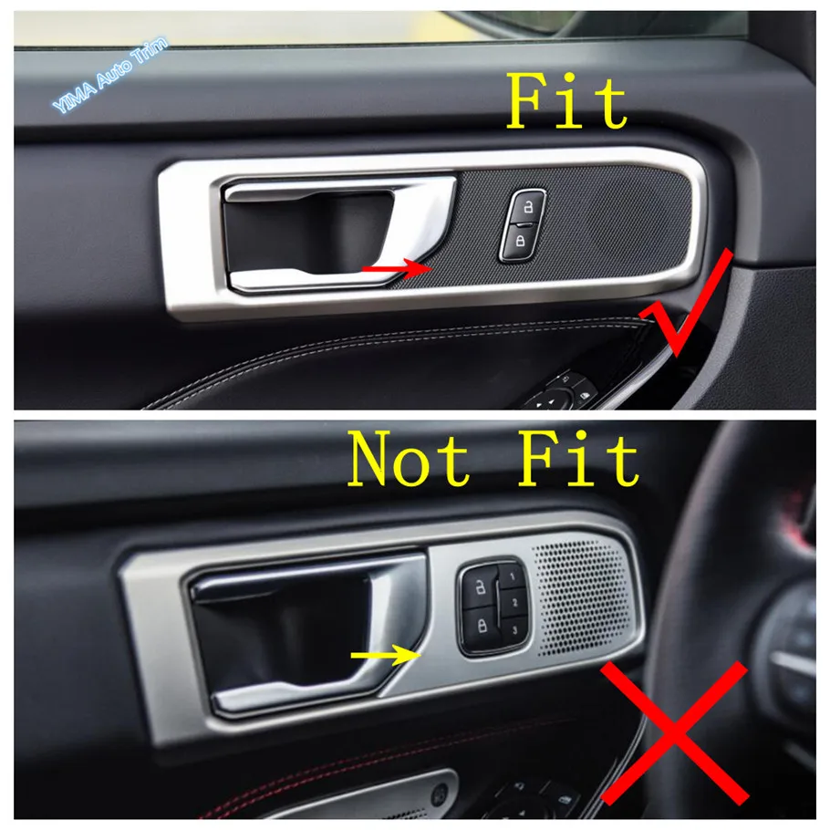 Accessories For Ford Explorer 2020 - 2022 Glove Box / Stereo Speaker / Window Switch / Air AC Vent / Central Control Cover Trim