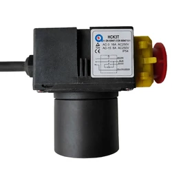 HCK3T 250V 16/6A IP54 Wood Splitting Machine Electromagnetic Push Button Switches Power On Off Switch for Log Splitter Cutter