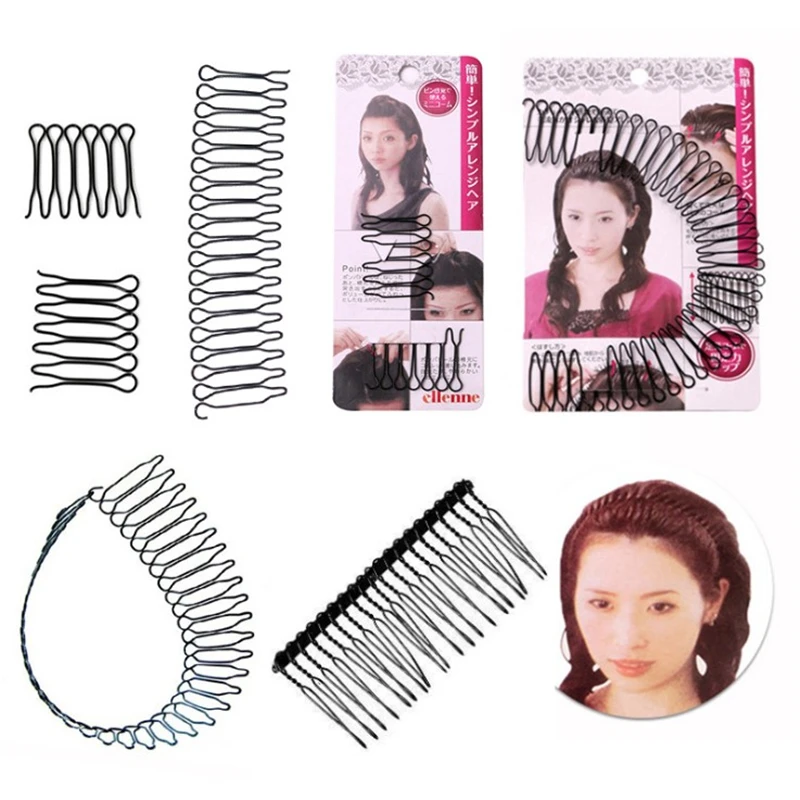 

Invisible Curve Hairpins For girls Bangs Increase Clips Inserting Comb Hair Braiding Fixed Artifact Hair Accessories Styling Too