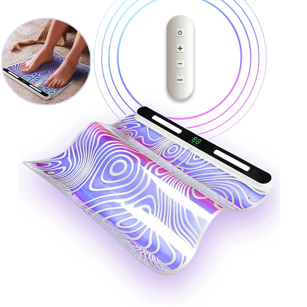 EMS Foot Massager Pad Remote Control Wireless Blood Circulation Increase Acupuncture Point Massage Feet Spa Muscle Stimulation