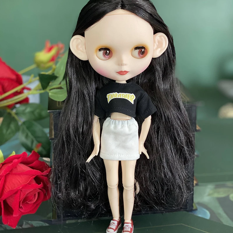 Neo blyth boneca cabelo para nbl personalizado rosto brilhante, 1/6 bola bonecas bjd articulado boneca blyth para a menina, oferta especial em saletoys para