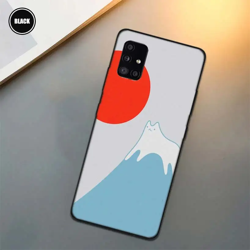 Casing Lanskap Jepang Gunung Fuji Seni Abstrak Coque untuk Samsung Galaxy A52 A72 A71 A51 A41 A31 A70 A50 A40 A30 A20E A10 A6 A7