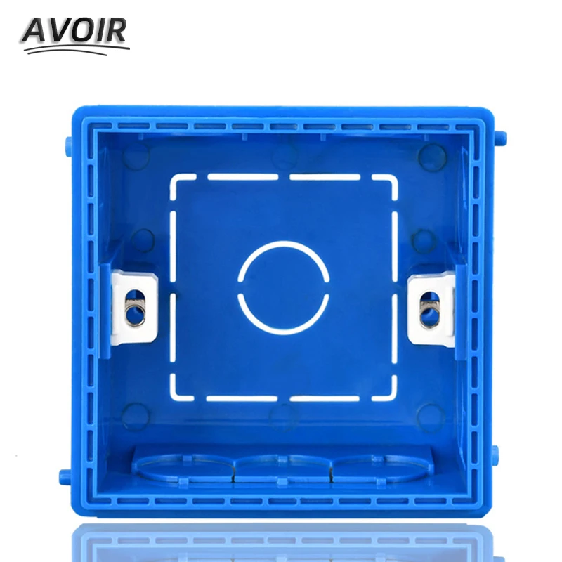 Avoir Adjustable Mounting Junction Box Internal Cassette 86 Type Switch Socket White Red Blue Wiring Back Box For EU UK