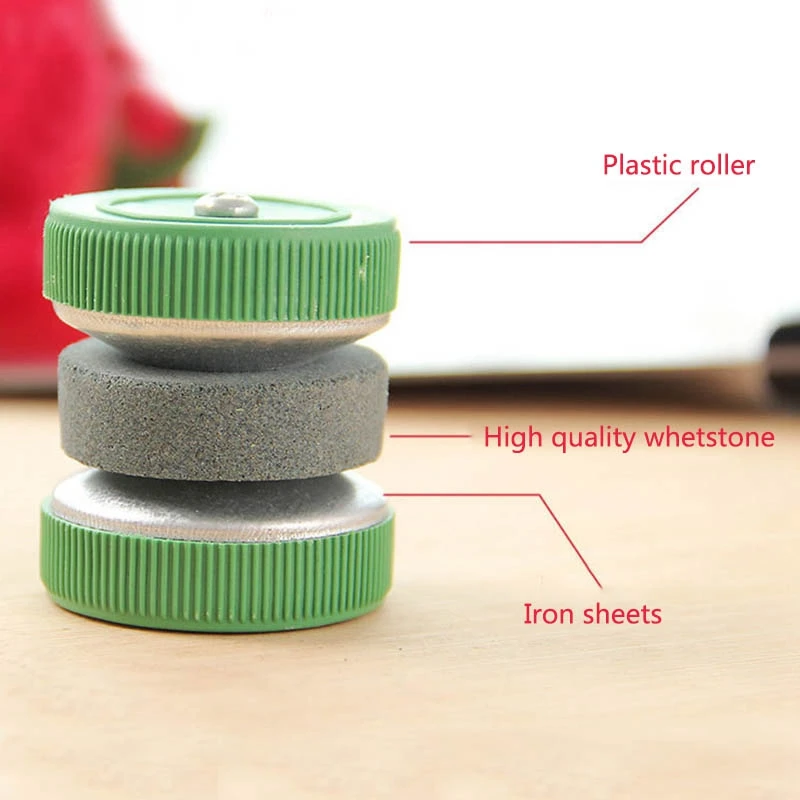 1 PC Mini Knife Sharpener Sharpening Stone Multifunction Round Household Whetstone Kitchen Accessories Grinding Wheels