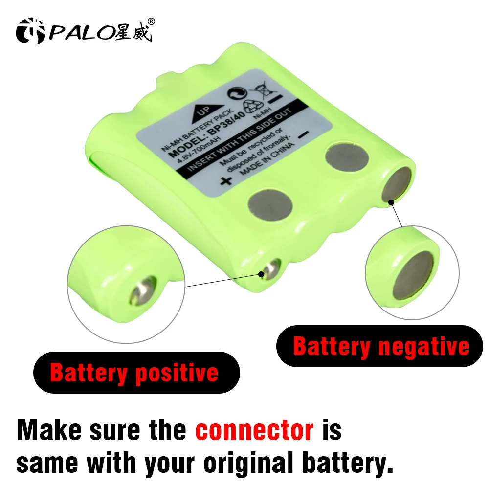 

High Capacity Cordless Phone Replacement Battery 4.8V 700mAh Bateria For Uniden BP-40 BT-1013 BT-537 MOTOROLA TLKR T4 T5 T6 T7