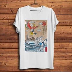 Japan vintage Ukiyoe villain Lord Shen White Peacock Legendary Battle funny t shirt men white short casual unisex tshirt ukiyo