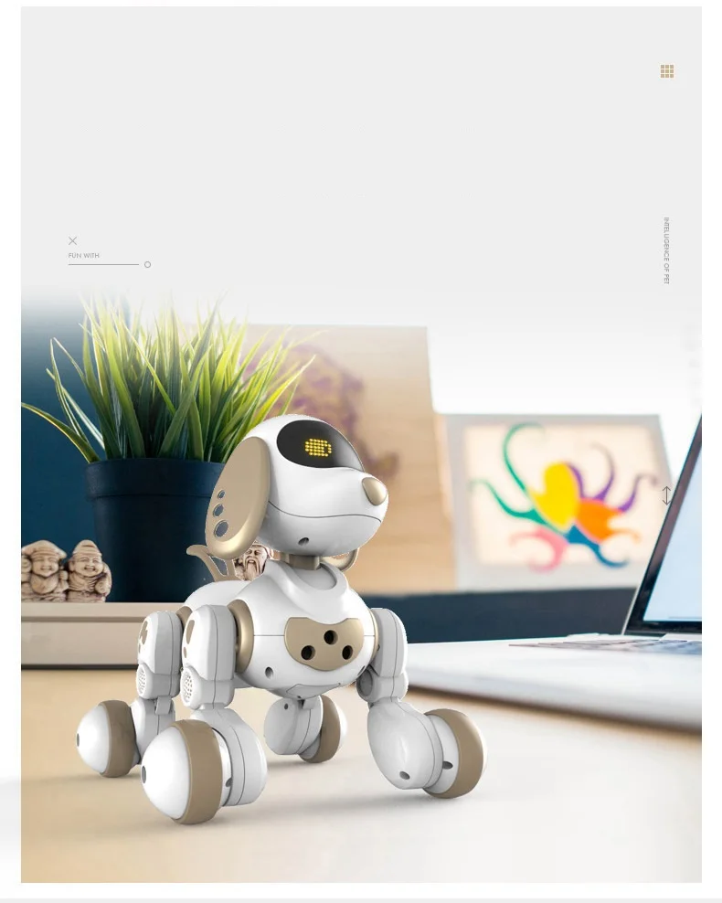 child educational Learning toy RC Robot Electric Smart pet dog LED Light Gesture Sensing Dialogue Singing Dancing Robot pet Dog