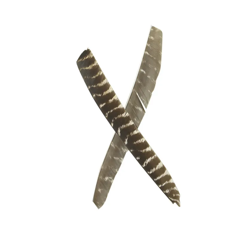 50Pcs Full Length Real Turkey Feather Arrow Feather Fletches Left Wing For Arrow Training Target Shooting Archery Accessories