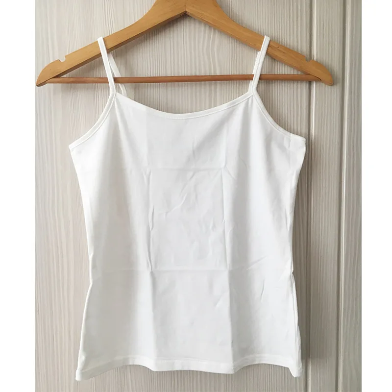 crop top women white tank tops cotton women camis 2020 sleeveless vest female underwear sexy off shoulder t shirt femme FG007