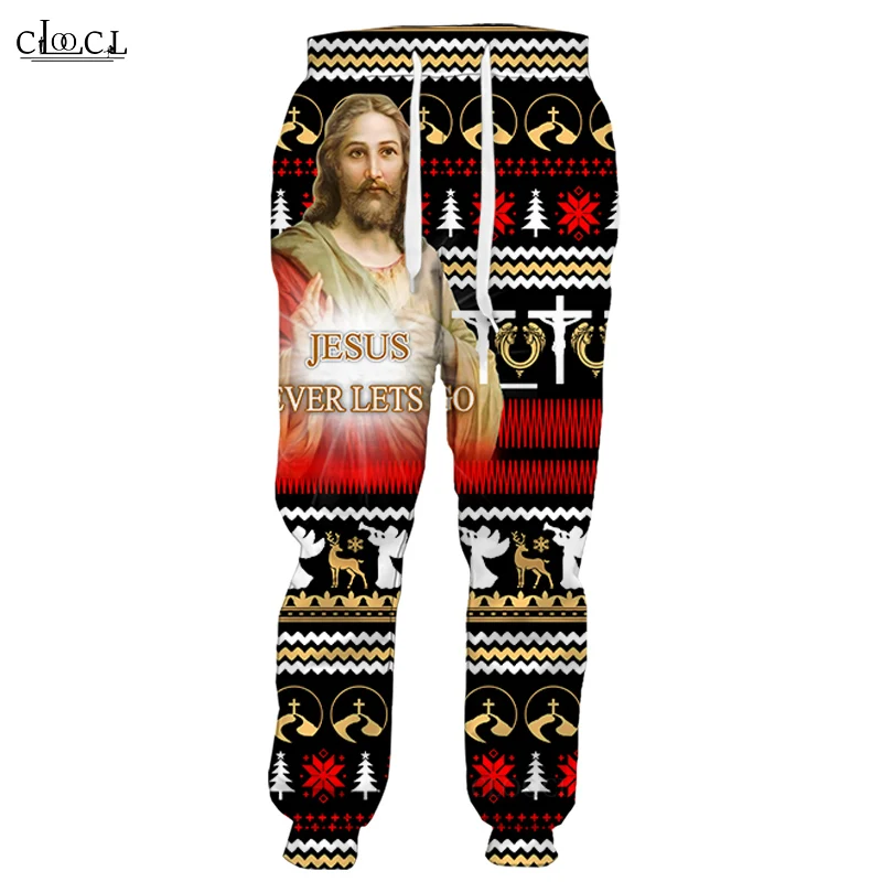 HX Newest Christian Jesus Catholic Trousers Men Women Sweatpants 3D Print Jogging Fashion Casual Pants Sweatpants Drop Shipping