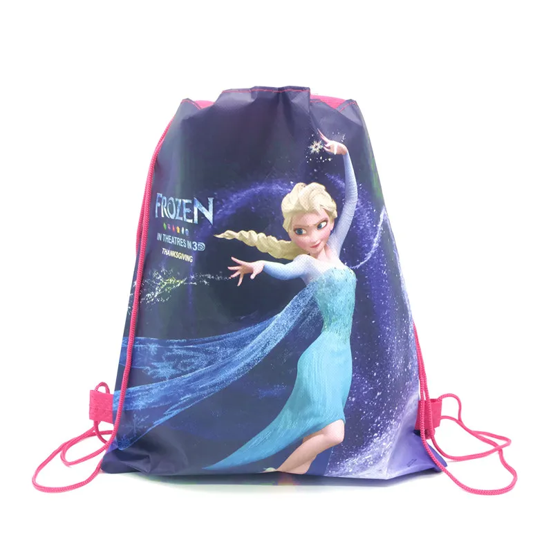 Disney Frozen II Theme Freezing Anna And Elsa Snow Queen Movie Frozen Bag Non-woven Drawstring Bags SchoolBag Shopping Bag 1pcs