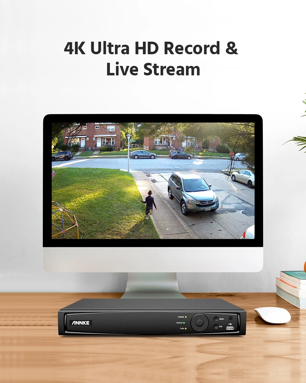 ANNKE 16CH 8MP POE NVR 4K Perekam Video Jaringan NVR untuk POE IP Kamera P2P Fungsi Awan Plug And Play