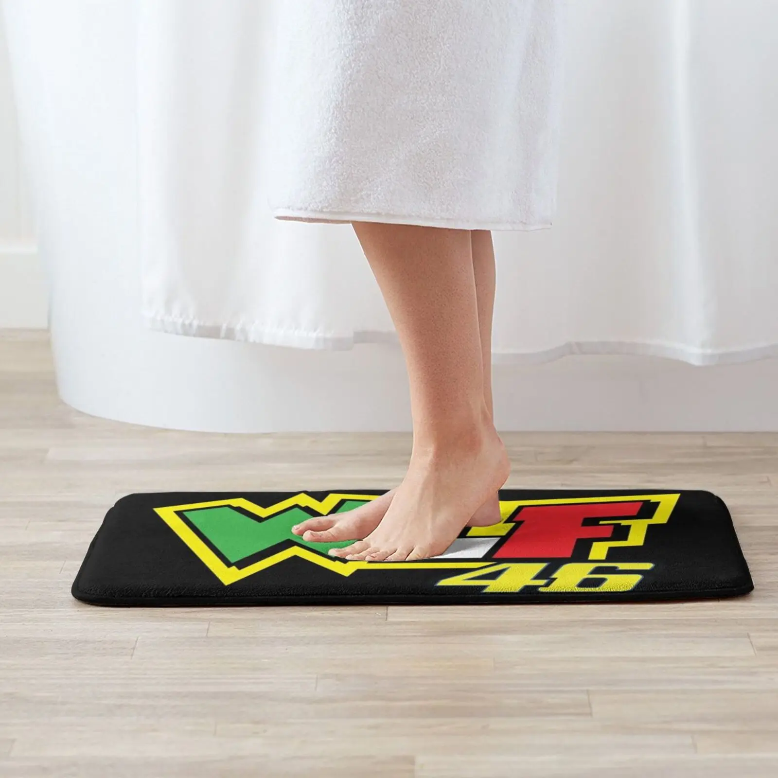 Wlf 46 Entrance Door Mat Bath Mat Rug Kyokushinkai Karate Martial Arts Japanese Shotokan Shitoryu Training Punch Strong Kickbox