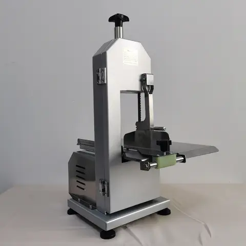 상업용 고기 톱 냉동 생선 고기 밴드 톱 전기 110V/220v 고기 뼈 절단기 데스크탑 뼈 절단기