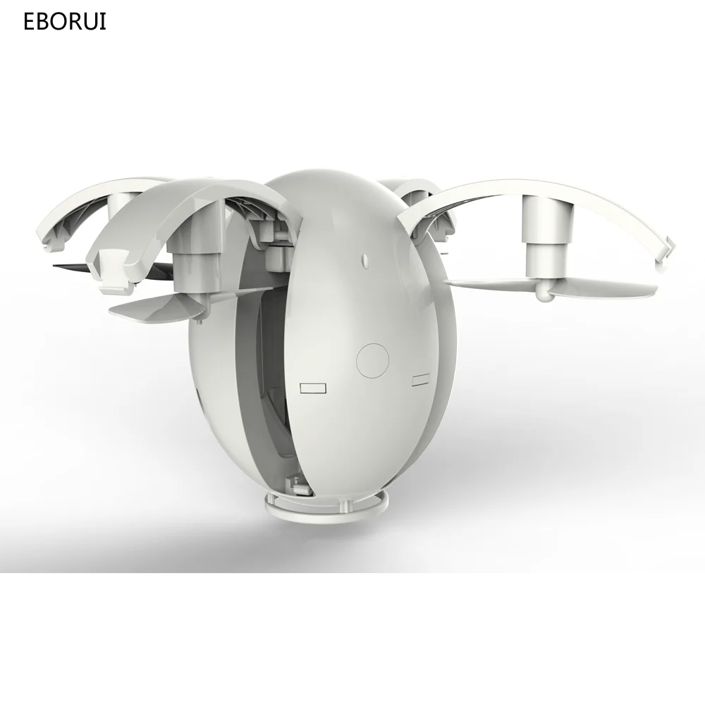 EBORUI-Dron teledirigido K130, cuadricóptero plegable, Transformable, Egg, 2,4G, Selfie, Wifi de 0,3mp, FPV, retención de altitud, 3D, RTF