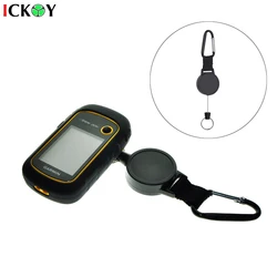 Silicone Protect Case Cover Skin + Retractable 25 Inch Stainless Cable Holder for Garmin eTrex 10 20 30 10x 20x 30x 22x 32x