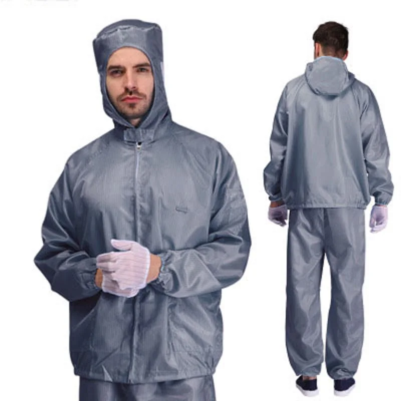 Unisex Reusable Safety Clothing With Pockets Anti-Static Dust-Proof Hazardous Materials Isolation Split Type Work Shop Clothes