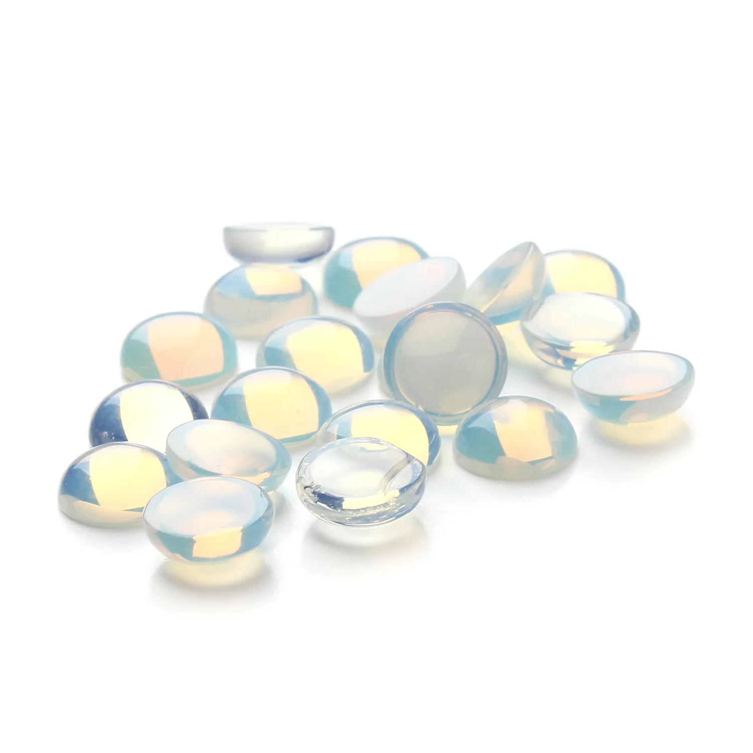 20Pcs/Pack Fashion Opal Cabochons  Natural Semi-precious  Cabochons Size 4-18mm DIY Beads For Making Rings Wholesale Lots Bulk