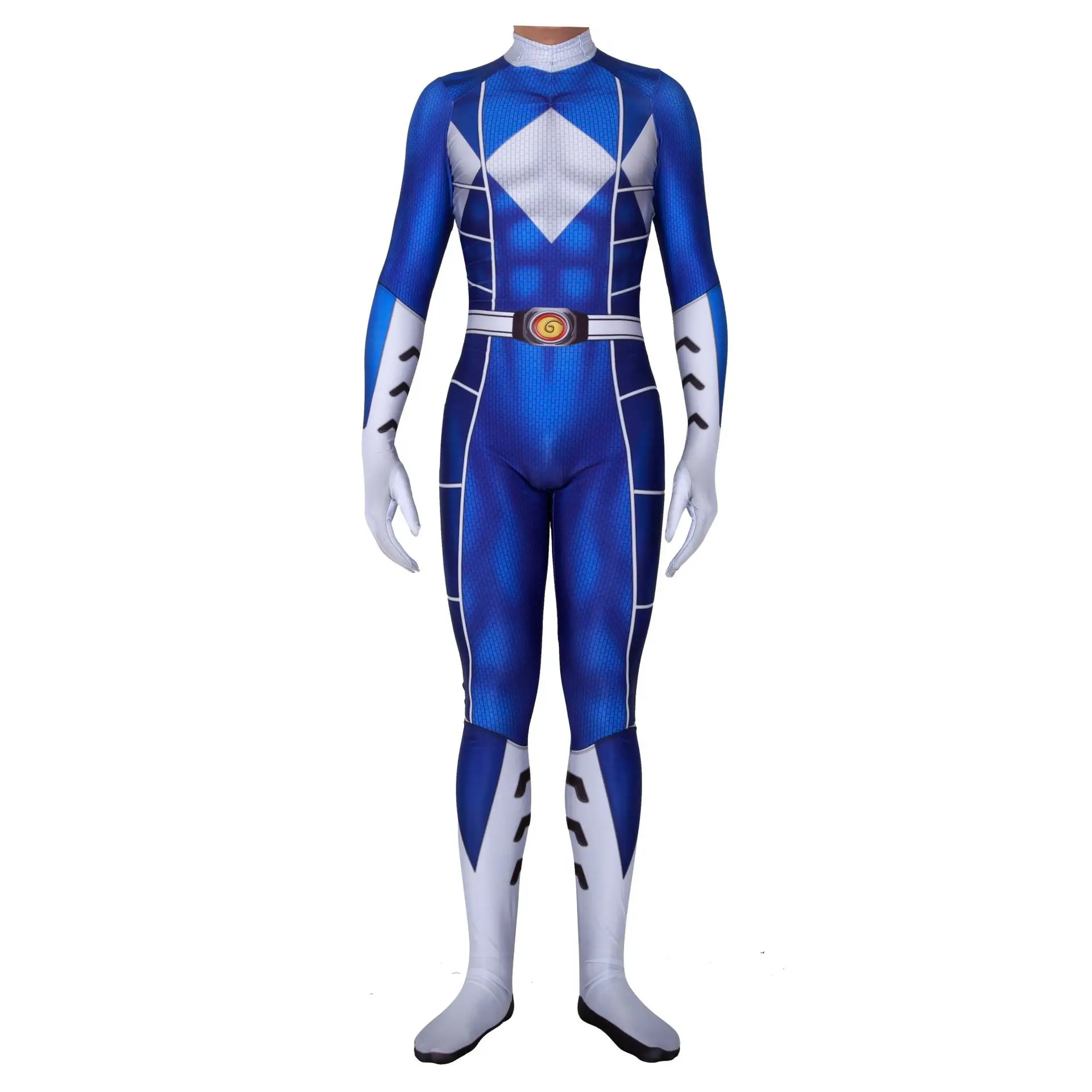 3D Print Kyoryu Sentai Zyuranger Ranger Cosplay Costume Red/Blue/Green Rangers Bodysuit Cheap Zentai Suit