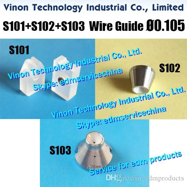 Ø0.105mm S101+S102+S103 Wire Guide Set (3pcs) = Sapphire Guide AB 3082283+Upper Guide 3080236+Lower DICE 3081419) 0205098