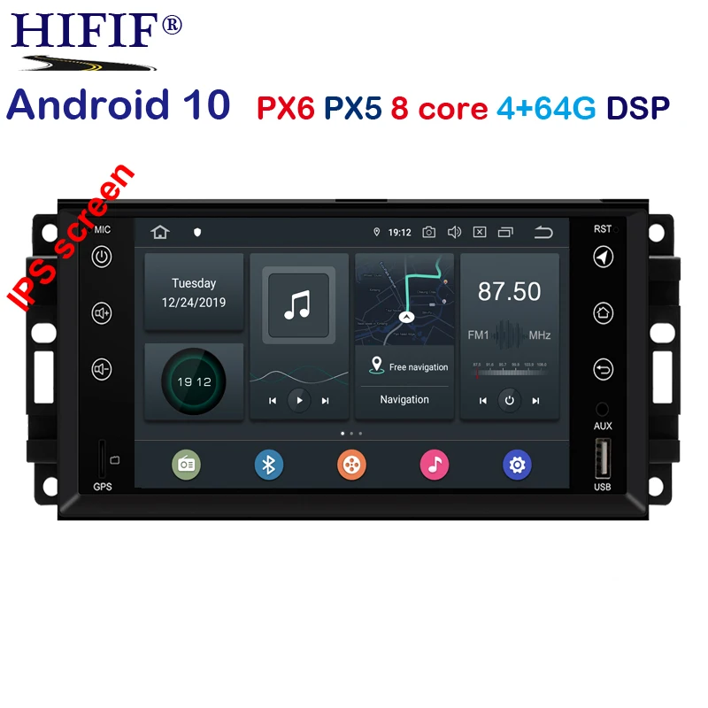 7 inch Android 10 Car Radio multimedia player navigation GPS For jeep Compass Commander Grand Cherokee Wrangler Liberty Patriot